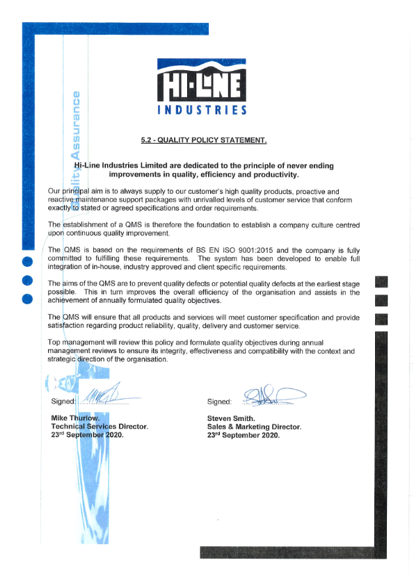 About HiLine Industries HiLine Industries